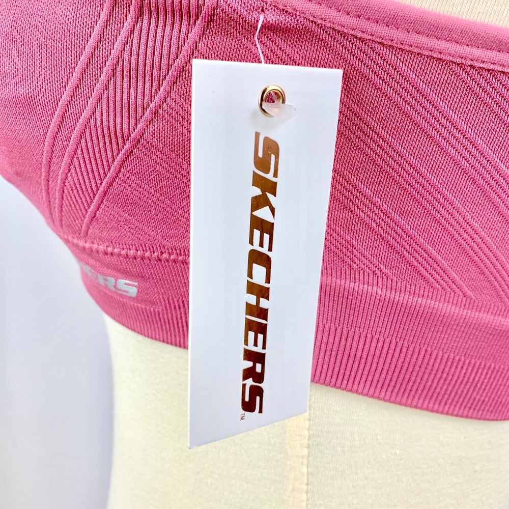 NWT Skechers Pink Mauve Sports Bra Size Small - Picture 6 of 10